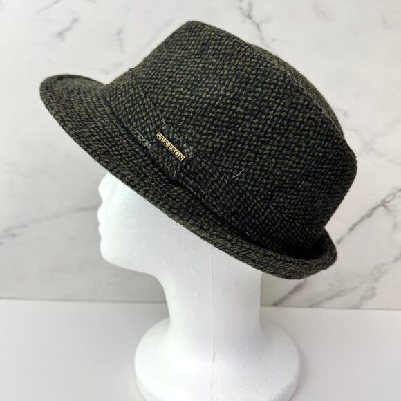 Stetson Men's Trilby Fedora Hat Size M Wool Blend Winter Classic Black - Picture 1 of 9